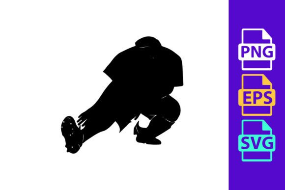 A Dynamic Football Silhouette: Energy in Vector Form