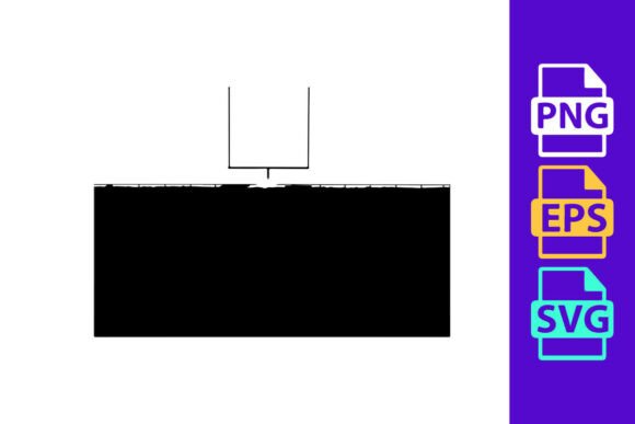 American Football Goalpost Silhouette: Bold Graphic Impact