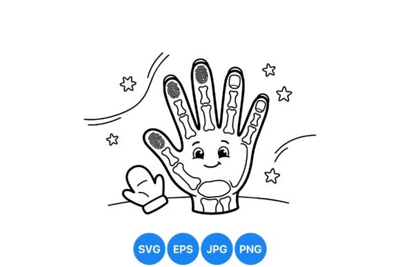 Bring Anatomy to Life with the Friendly Hand Bones Illustration