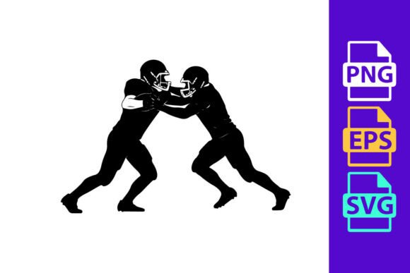 Capture Athletic Intensity with Two American Football Players in a Fierc