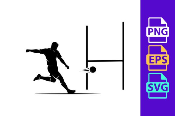 Capturing Dynamic Motion: The Football Silhouette Clipart