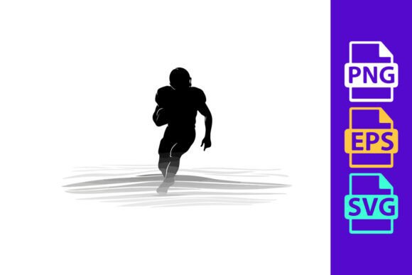 Capturing Motion: The Football Player Running with the Ball Design