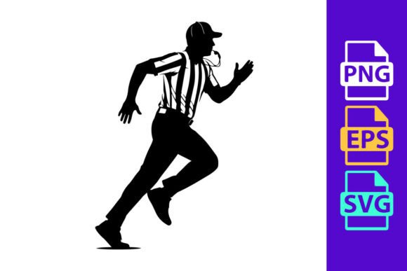 Capturing the Game: The Running Referee Silhouette
