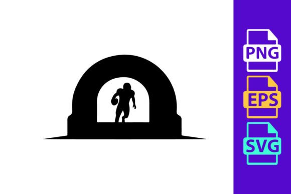 Dynamic Energy in Design: The Footballer's Silhouette Clipart