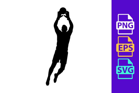 Dynamic Motion: A Silhouette of a Person Playing Basketb