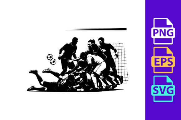 Rugby Players in Intense Scrum Formation: Dynamic Design Asset
