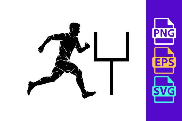 Silhouette of a Man Running Next to a Fo: Dynamic Vector Energy