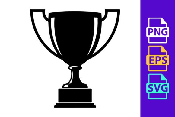 Simple Black Trophy Icon: Elevate Your Brand's Identity