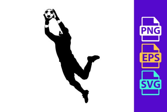 Soccer Goalkeeper in Action: Dynamic Vector Clipart