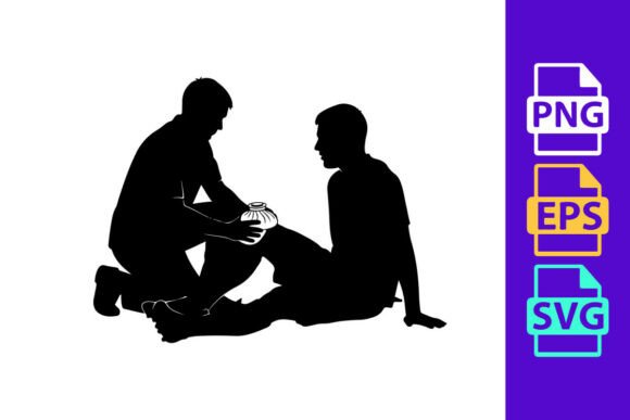 Two Men Sitting on the Ground in Silhoue: A Dynamic Font for Modern Design