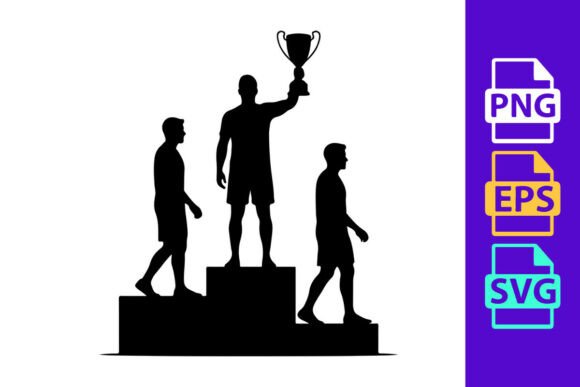 Victory and Achievement Silhouette of Th: Dynamic Energy for Design
