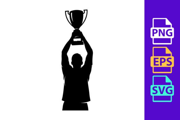 Victory in Motion: Unleashing A Person Holding a Trophy in Victory